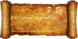 Pásztor Szervác névjegykártya